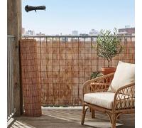 Arella Bamboo da Esterno, Canniccio Bambù per Esterno, Stuoia Recinzione Decorativa in Canna, Canne Bambù per Copertura Gazebo, Cannucciato da Esterno Privacy(Marrone,61x457cm(2x15ft))