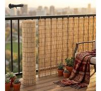 Arella Bamboo da Esterno, Canniccio Bambù per Esterno, Stuoia Recinzione Decorativa in Canna, Canne Bambù per Copertura Gazebo, Cannucciato da Esterno Privacy(Naturale,122x396cm(4x13ft))