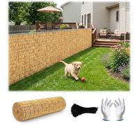 Arella Bamboo da Esterno e Rotolo di Canne Naturali Canniccio per Recinzione Giardino 1/2/3/4/5/6/7m Copertura Balcone e Gazebo, Telo Ombreggiante per Privacy(Naturale,120x150cm)