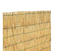 Arella In Canna Cannette In Bamboo Pelato Bambù Naturale Da 5 mm Arelle Canniccio Decorativo Recinzione Giardino Ringhiera Balcone Terrazza Piscina Stuoia Ombreggiante (1.5 x 3 M)