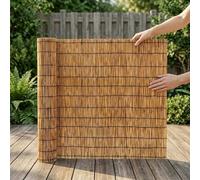 Arella in Canna Naturale Carbonizzata, Recinzione Frangivista Privacy per Giardino Balcone Terrazzo, Stuoia Ombreggiante Bamboo con Filo in Nylon Robusta, 1,83x4.33 m(Marrone,1.22 m H x 6.10 m L)