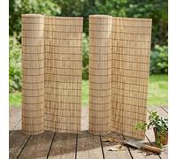 Arella in Canna Naturale Pelata, Canniccio Frangivista per Giardino e Balcone, Rilegata con Filo Nylon Resistente, Ombreggiante Decorativa, Diametro 6-10mm(Naturale,1.83 m H x 6.25 m L)