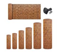 Arelle Bamboo Esterno Arelle Canniccio 0,5m 1,1m 1,2m 1,4m 1,5m 1,6m 1,8m Alto Giardini Balconi Schermo Privacy Ombreggiante Bambù per Recinzioni E Decorazioni Diritto Robusto Facile Tagliare(Brown)
