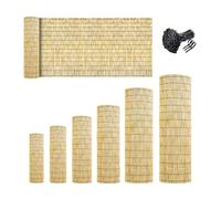 Arelle Bamboo Esterno Arelle Canniccio 0,5m 1,1m 1,2m 1,4m 1,5m 1,6m 1,8m Alto Giardini Balconi Schermo Privacy Ombreggiante Bambù per Recinzioni E Decorazioni Diritto Robusto Facile Tagliare(Natural)