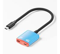 AreMe Splitter USB C, adattatore di ricarica per occhiali da USB-C a AR, carica e riproduci, per Switch, Steam Deck, ROG Ally, iPhone 15/16/17, laptop, supporta ricarica rapida PD da 100 W e uscita 8K