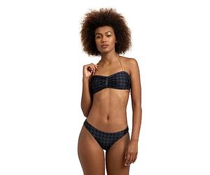 ARENA 50th Anniversary Women's Bandeau Bikini Costume a Due Pezzi, Nero, Oro, (Black/Multi Gold), S Donna