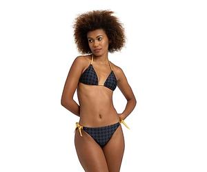 Arena 50th Anniversary Women's Triangle Bikini Costume a Due Pezzi, Nero/Oro Multicolore, Small Donna