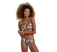 Arena Allover Bikini Donna a Triangolo, Costume da Bagno con Tessuto Elasticizzato Riciclato ad Asciugatura Rapida, Costume da Donna con Coppe Removibili, Top e Slip con Laccetti