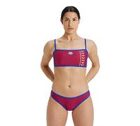 Arena Bikini a Fascia da Donna Icons a Due Pezzi, Borgogna-Neon Blu, XXL