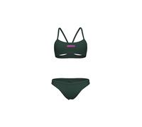 ARENA Bikini da donna a fascia tinta unita oliva | 38