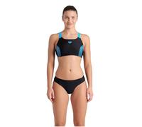 Arena Feel Openings Energy Back W - costume - donna 38 Black/Blue woman Oeko-Tex Made In Green,Global Recycled Standard,Recycled Polyamide