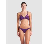 Arena Performance Team Solid Top Bikini da Donna Sportivo per Piscina, Costume da Bagno ad Asciugatura Rapida, Tessuto Maxfit Eco Resistente al Cloro, Protezione UV, Tessuto Frontale Foderato