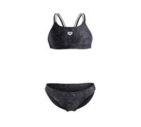 ARENA Bikini 'RIBBED BANDEAU' grigio scuro / nero / bianco Donna ARENA M