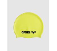 Arena Cuffia da nuoto classica unisex in morbido silicone, unisex, per allenamento intensivo e corsa, comoda, antiscivolo, per nuoto a pelo lungo, giallo chiaro