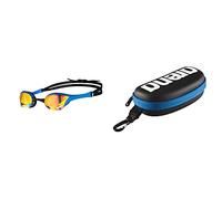 ARENA Cobra Ultra Swipe Mr, Occhialini Da Nuoto Giallo Rame E Blu & Goggle Case, Astuccio Per Occhialini Unisex Adulto, Nero (Black / White / Royal), Taglia Unica