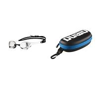 ARENA Cobra Ultra Swipe Mr, Occhialini Unisex Adulto, Silver-White, Tu & Goggle Case, Astuccio Per Occhialini Unisex Adulto, Nero (Black/White/Royal), Taglia Unica
