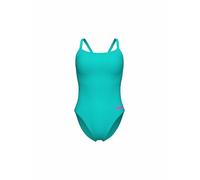 Arena Solid Challenge Team Costume Intero Donna, Costume Donna ad Asciugatura Rapida, Costume da Bagno Sportivo in Tessuto MaxLife Eco Resistente al Cloro, Protezione UV, Tessuto Frontale Foderato