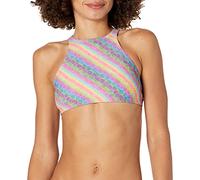 ARENA Women's Rule Breaker Think Crop MaxLife Bikini Top, Multi, Large
