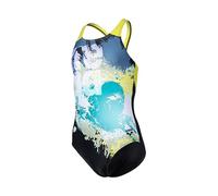 Arena Costume Intero Piscina Waves Breaking Nero Multi Bambina 8-9 Anni