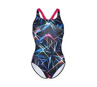 Arena women swimsuit swim pro back allover black/multi/freak rose s -