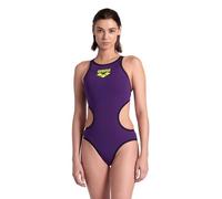 ARENA Costume Donna One Big Logo Costume Intero Piscina Viola Giallo (IT, Numero, 40, Regular, Regular, 40, Viola Giallo)