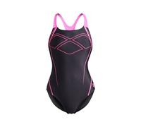 Arena Feel Graphic Swim PRO Back Costume Intero Donna, Costume da Bagno ad Asciugatura Rapida, Costume da Bagno Sportivo in Tessuto Maxfit Eco Resistente al Cloro e al Sale con Protezione UV UPF 50+
