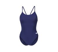 Costume da bagno intero donna con schiena in pizzo Arena Solide Bleu 36