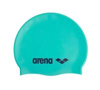Arena Cuffia da nuoto classica unisex in morbido silicone, unisex, per allenamento intensivo e corsa, confortevole, antiscivolo, a pelo lungo, colore: acqua/blu navy