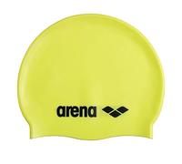 Arena Cuffia da nuoto classica unisex in morbido silicone, unisex, per allenamento intensivo e corsa, comoda, antiscivolo, per nuoto a pelo lungo, giallo chiaro