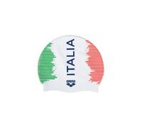 CUFFIA ARENA ITALIA FIN PISCINA SILICONE SWIM CAP CUFFIE NUOTO BIANCA ITALY