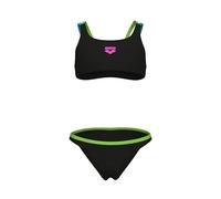 Arena Feel Girls' Solid Two Piece Tweens Casual Bikini Pool Or Beach Bathing Suit Costume a Due Pezzi, Nero/Verde Chiaro/Acqua, 26 Bambine e Ragazze