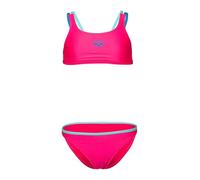 ARENA Feel Girls' Solid Two Piece Tweens Casual Bikini Pool Or Beach Bathing Suit Costume a Due Pezzi, Freak Rose/Water/Blue China, 26 Bambine e Ragazze