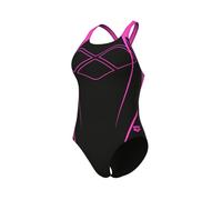 ARENA Feel Graphic Swim PRO Back Costume Intero Donna, Costume da Bagno ad Asciugatura Rapida, Costume da Bagno Sportivo in Tessuto Maxfit Eco Resistente al Cloro e al Sale con Protezione UV UPF 50+