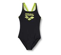Arena G Spray Jr Swim Pro Back One Piece One Piece, Bambina, black-soft green, 6-7