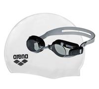 ARENA Gafas Pool Set Silver, Occhiali Da Nuoto Unisex Adulto, Argento, Taglia unica
