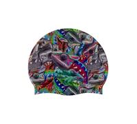 Arena HD Cuffia da nuoto unisex in silicone elastico per adulti, per allenamento, sport acquatici, fitness, nuoto, protezione contro il cloro, per uso frequente, iguane arena, taglia unica