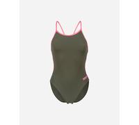 Arena Performance Costume da Bagno Lace Back Solid Dark Sage/Pink L - UK36
