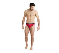 Arena M Fundamentals Borders Brief Red-navy Taglia: 90 | Pantaloncini da bagno Outlet | Uomo | Rosso