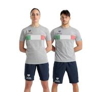 ARENA Maglia Italia Fin Piscina Nuoto Grigia Unisex Uomo Donna Tee T-Shirt (L)