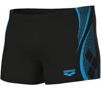 Arena Men'S Swim Short Graphic Black-Turquoise Boxer Nero Uomo 7621580
