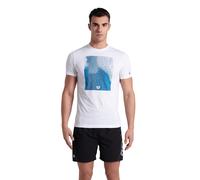 Arena Men's T-shirt Solid Cotton White-water Monogram Taglia: M | T-shirt stampate Outlet | Uomo | Bianco
