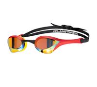 ARENA Occhialini da nuoto unisex Cobra Ultra Swipe Racing, per uomini e donne, tecnologia anti-appannamento, lenti a specchio in policarbonato, oro/rosso