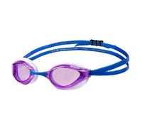 Arena Occhialini da nuoto unisex Python Racing, per uomo e donna, lenti anti-appannamento, lenti non specchiate, con doppia cinghia, colore: viola/bianco/blu