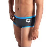 Arena One Men's Big Logo Low-Waist Swim Short Pool Practice Athletic Swimsuit Costume a Pantaloncino, Grigio Asfalto/Turchese, 50 Uomo