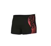 Arena Men's Wake Swim Short Trunks, Black-Calypso Coral, 24W x 32L