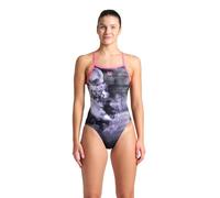 Arena Performance Women's Airbrush Challenge Back Swimsuit Sporty Bathing Suit Costume Intero, Rosa Scioccante/Nero/Multi, 52 Donna