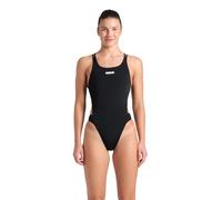 ARENA Performance Women's Sports Swimsuit Solid Tech Back Multi Bathing Suit Costume Intero, Nero/Bianco, 38 Donna