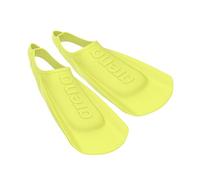 Arena Pinne unisex per adulti, comode e leggere, per allenamento di nuoto, per uomini e donne, in silicone, a lama corta, design con tacco aperto, color lime, 39-40