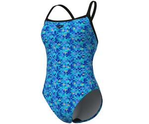 Arena Pooltiles Costume da Bagno Challenge Back Nero/Blu Multi L - UK36
