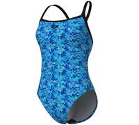 Arena Pooltiles Costume da Bagno Challenge Back Nero/Blu Multi XL - UK38
